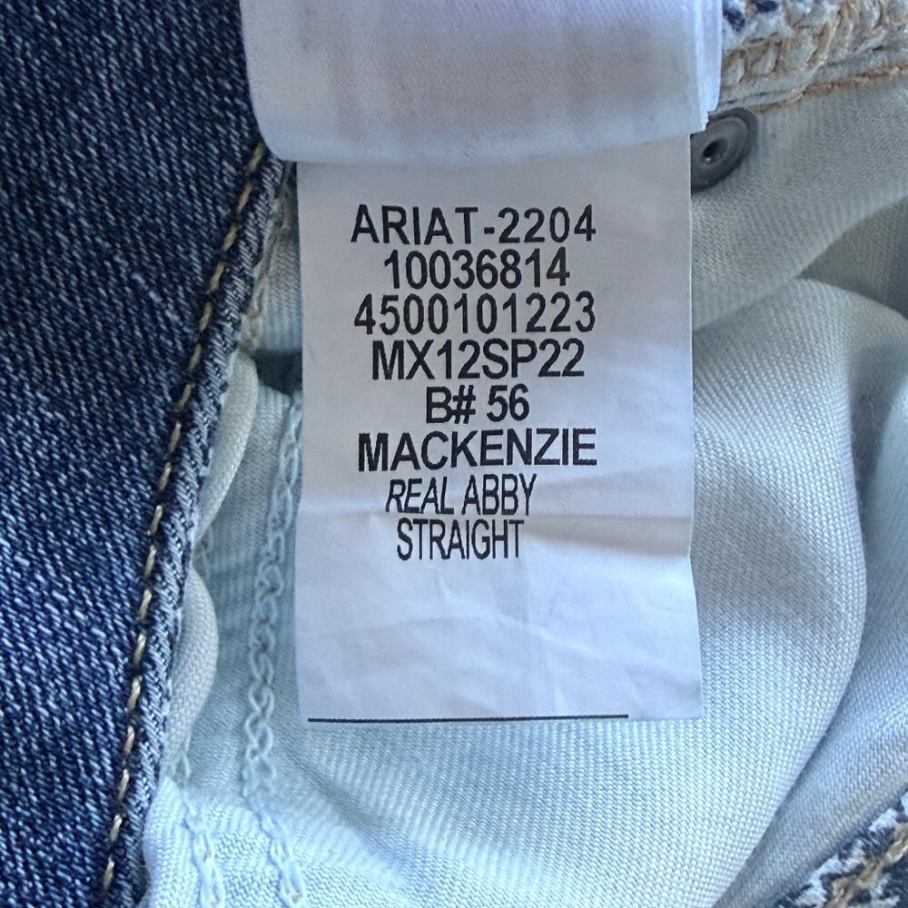 Ariat R.E.A.L Abby Womens 30 Blue Denim Straight Jeans Classic Fit Western Style - Picture 4 of 13